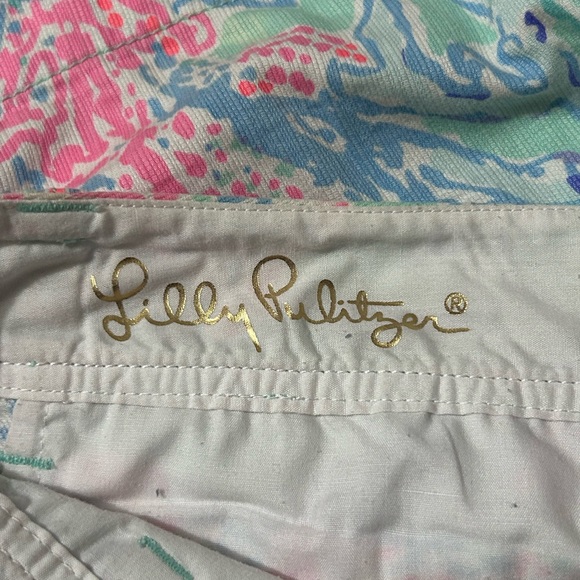 Lilly Pulitzer Minty Fresh Fansea Callahan Shorts Size 4 - Picture 4 of 5